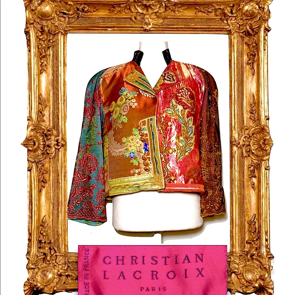 Christian Lacroix PARIS Designer Jacket Bolero Style Silk RARE Vintage